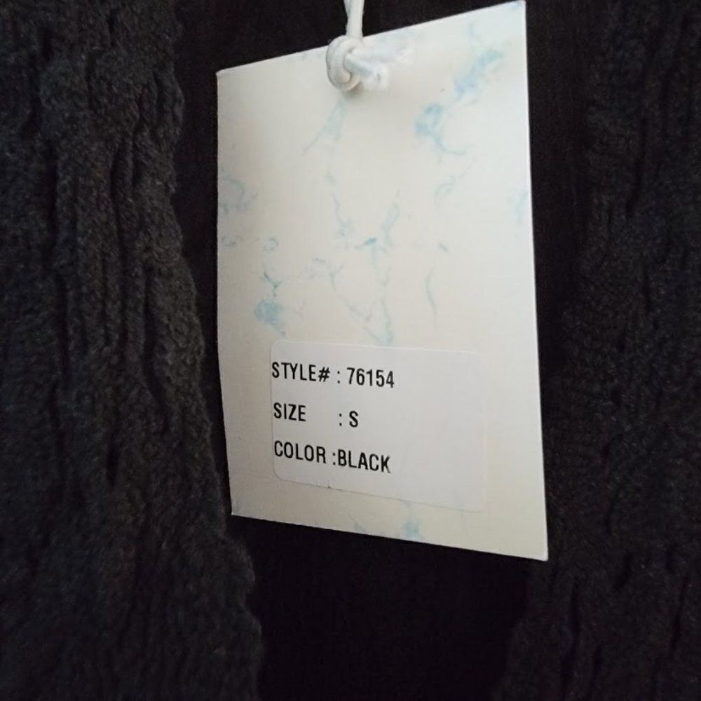 Raviya Women's Black Long Sleeve V-Lace cover up swim  Dress Size Small - Picture 2 of 3